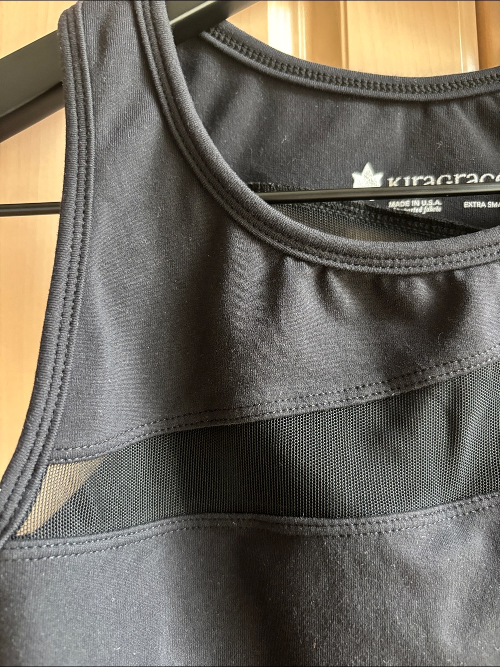 Kira Grace Mesh Panel Athletic Tank Top built in support used good condition.